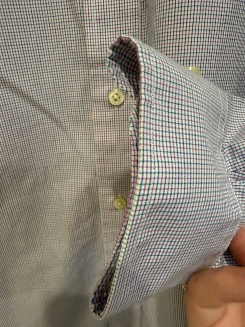 Polo by Ralph Lauren Men's blue and red Micro-Check Dress Shirt